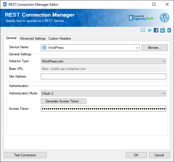 SSIS REST WordPress Connection Manager